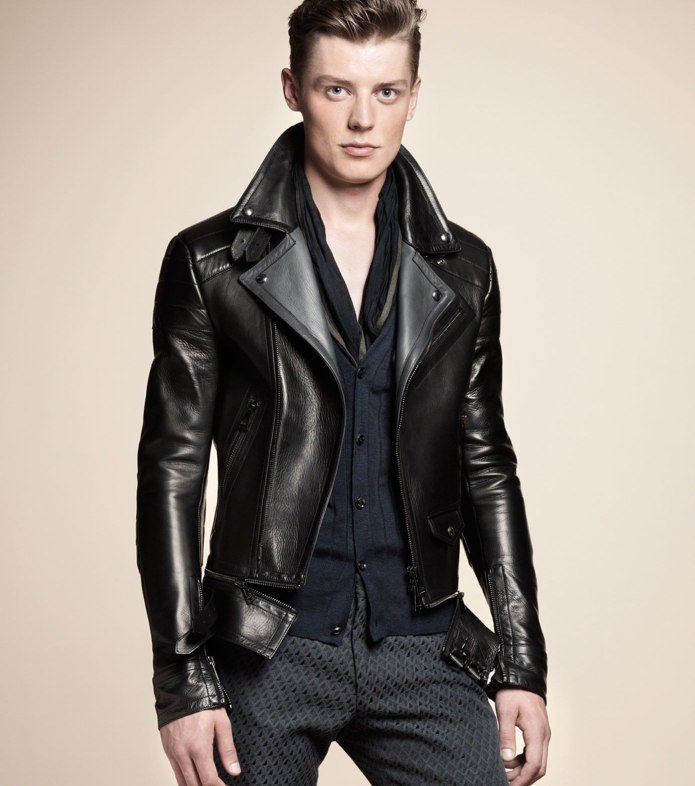 Косуха Noora Mens Genuine Lambskin Leather Jacket Black Slim Fit Biker Motorcycle s1