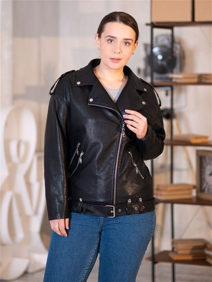 Кожаная куртка женская 2022 лето