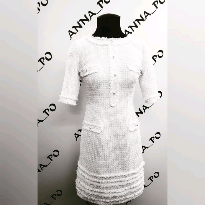 Платье из шанельки 2020 твида Шанель