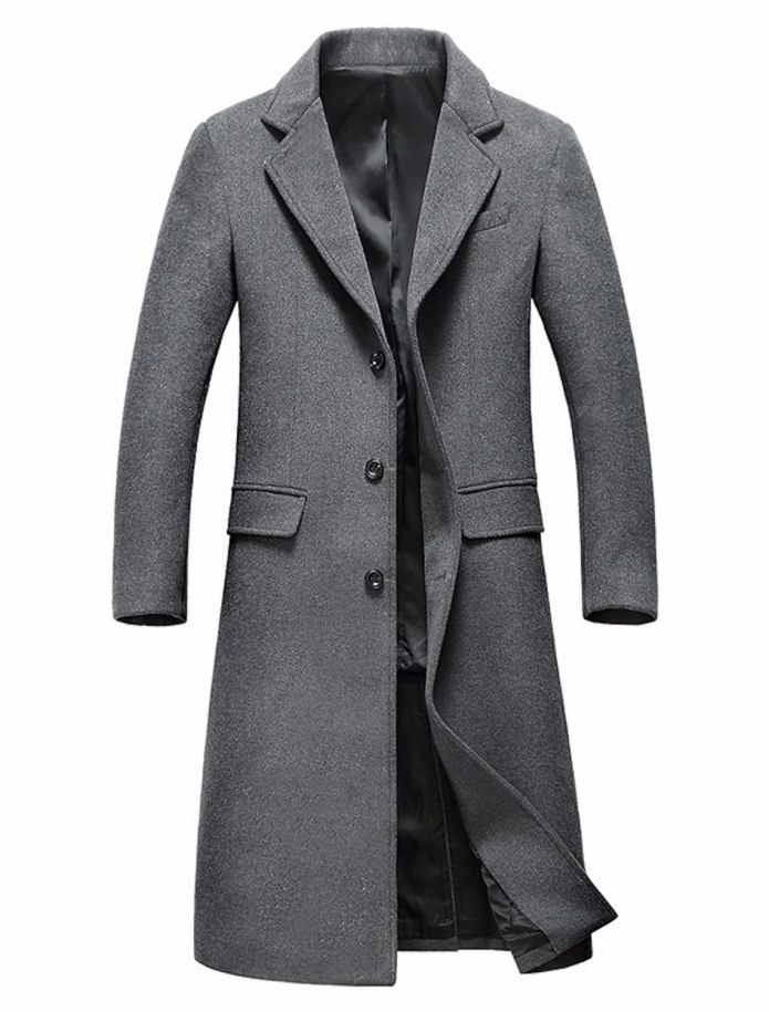 Wool Blend Coat пальто зима мужское