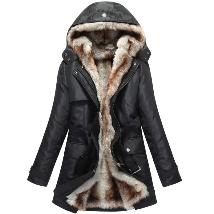 Luzuzi 2022 big Faux fur Collar Denim Jacket women Winter Hooded warm Jean Jacket student Basic short Parkas female Bomber Coat