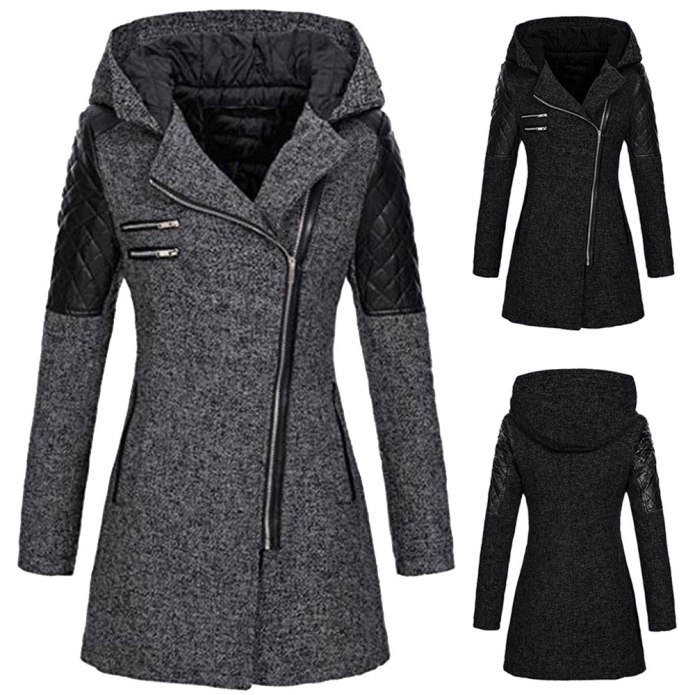Теплое пальто с капюшоном wg316-59x-l