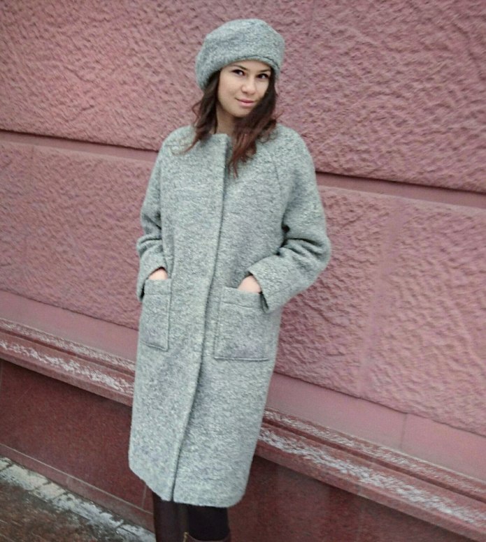 Пальто лама букле
