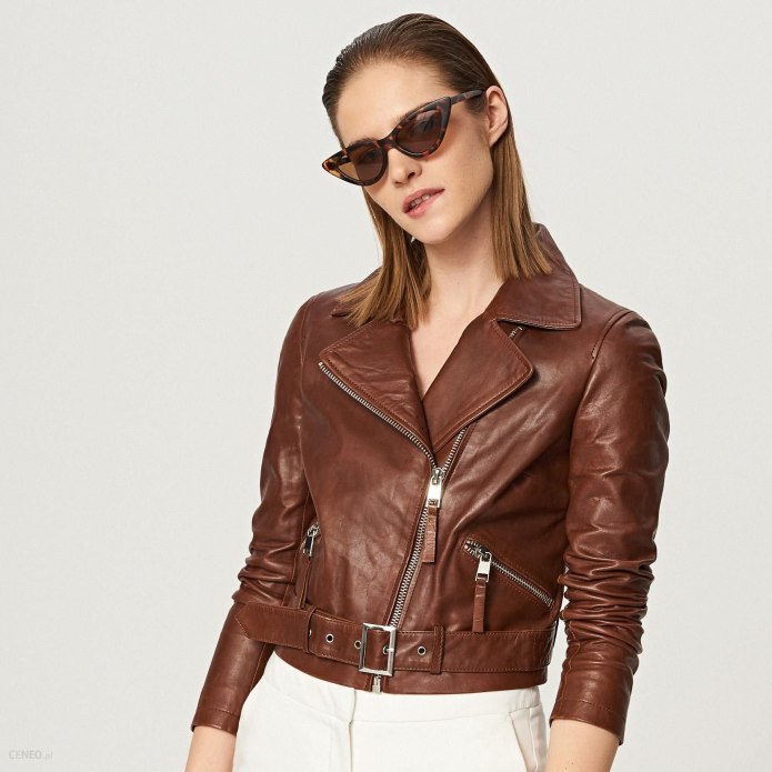 Massimo Dutti кожаная куртка женская косуха