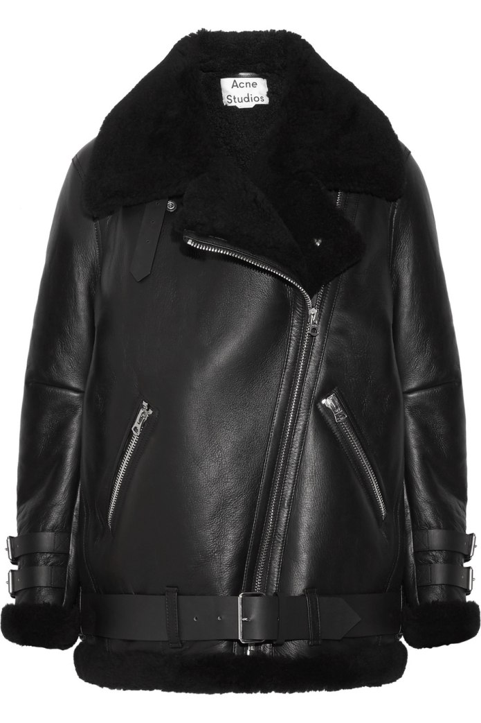 Кожаная косуха acne Studios