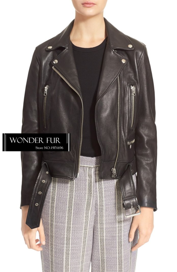 Acne Studios Leather Biker Jacket Mock totokaelof