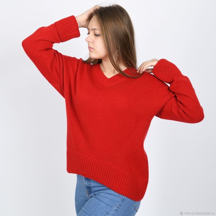 Zara Knit свитер женский красный