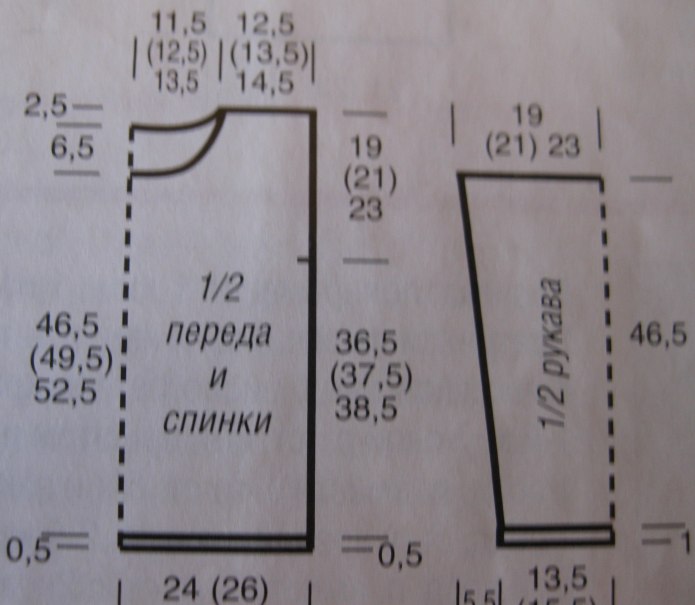 Рукав без проймы вязание спицами