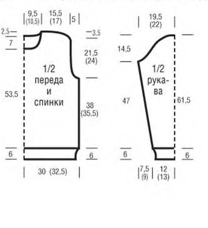 Вязание на спицах мужской свитер 52 размера