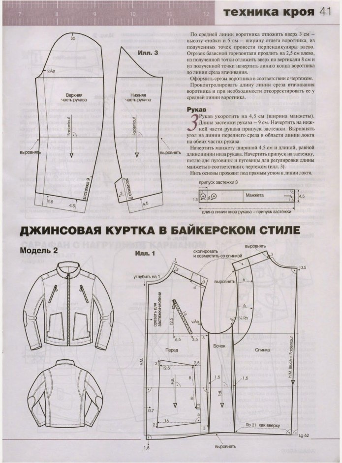 Выкройка джинсовой куртки женской 56 размер