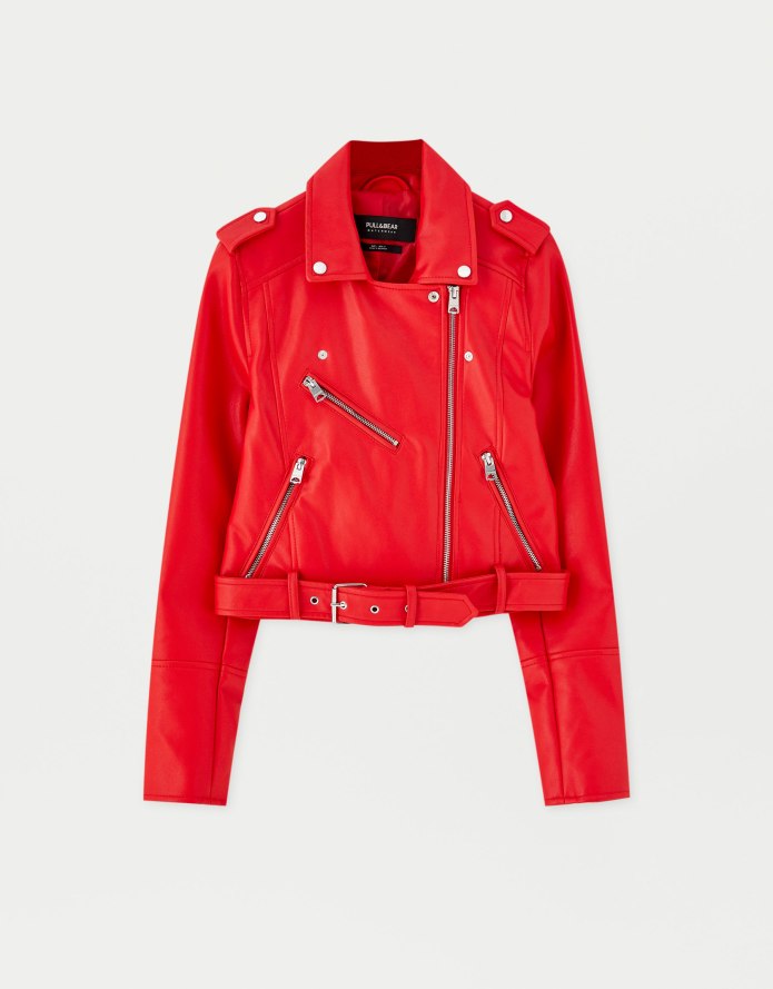 Байкерская куртка женская Pull and Bear