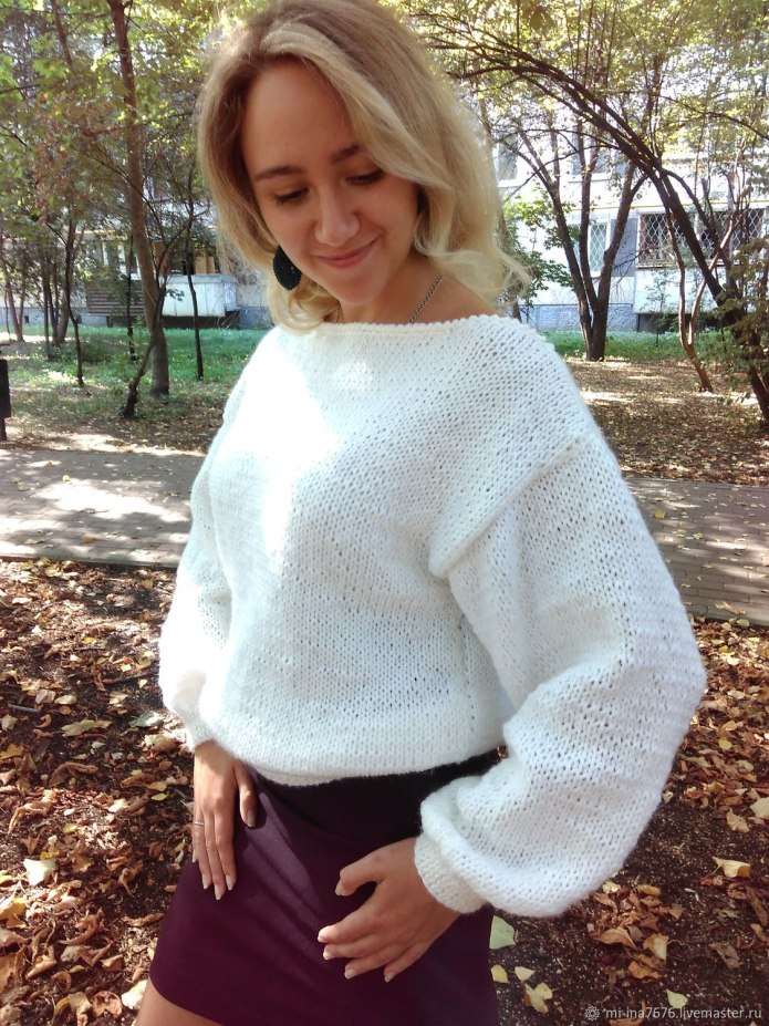 Сабрина мохеровый пуловер