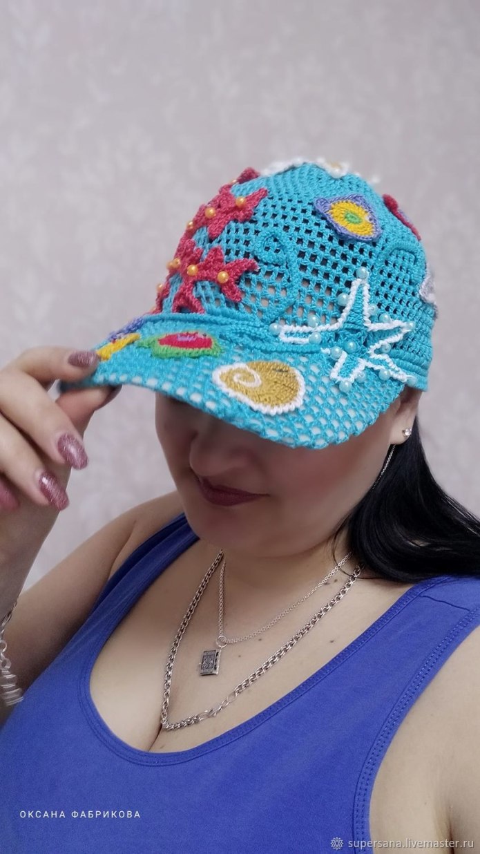 Вязаные летние Кепки
