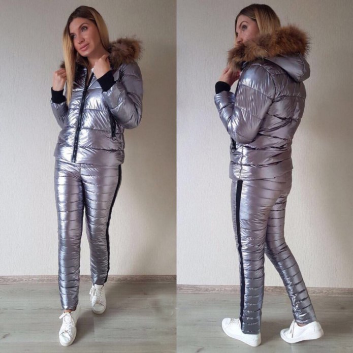 Зимний костюм женский тройка лакшери