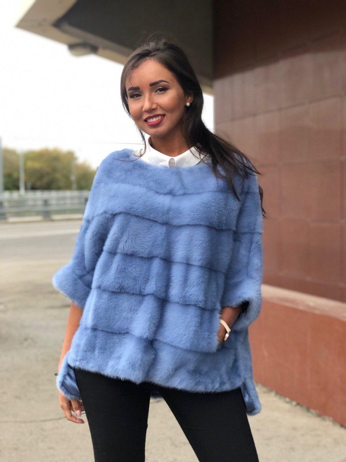 Норковое пончо