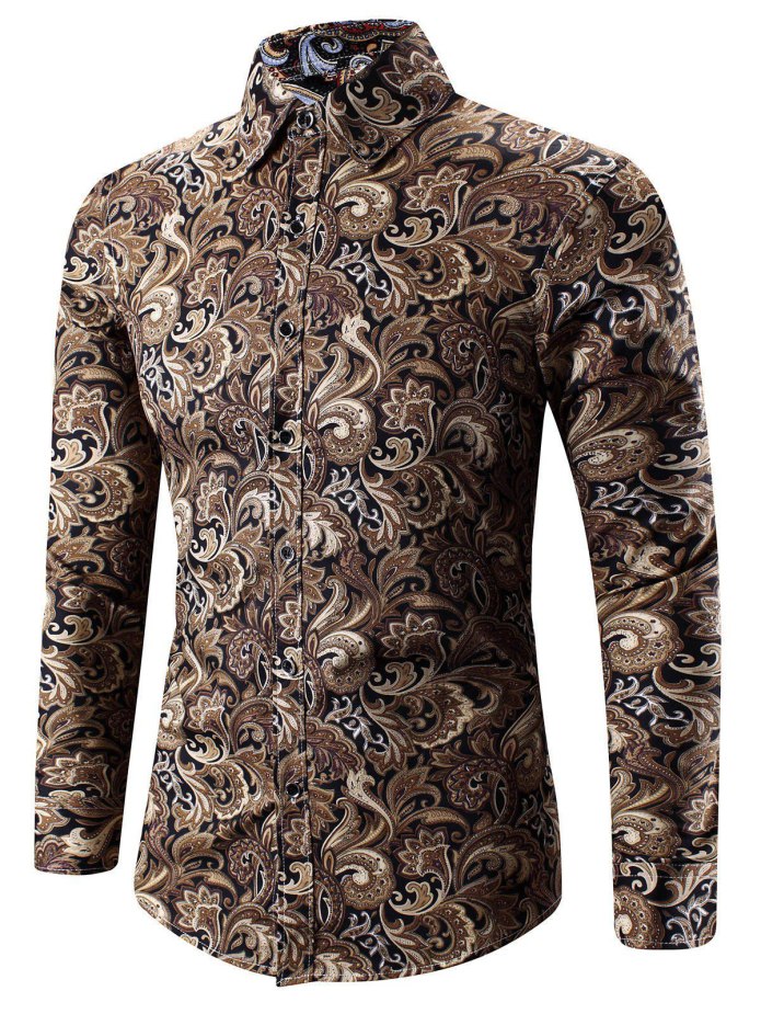 "Рубашка Slim Fit китайский стиль"