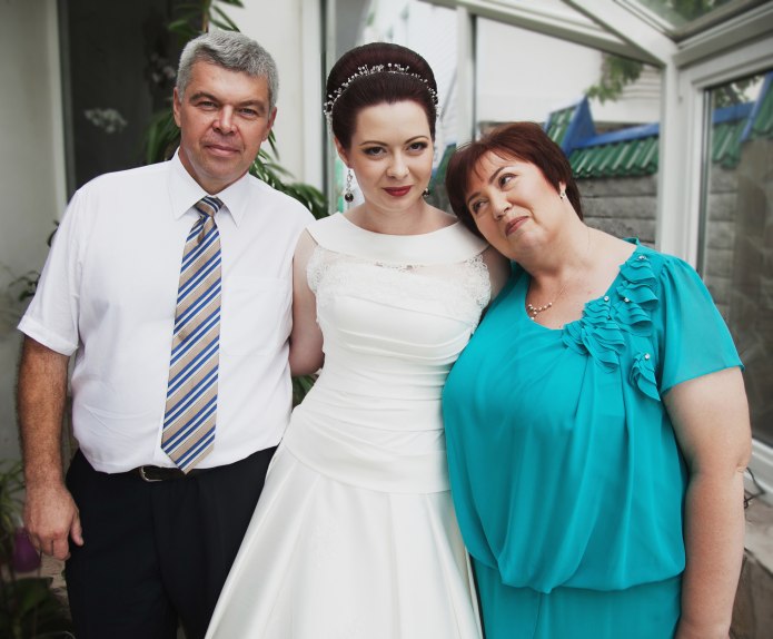 Родители на свадьбе одежда