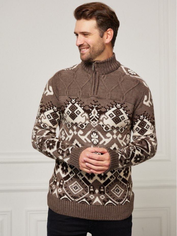 Mens Knitted Pullover Striped