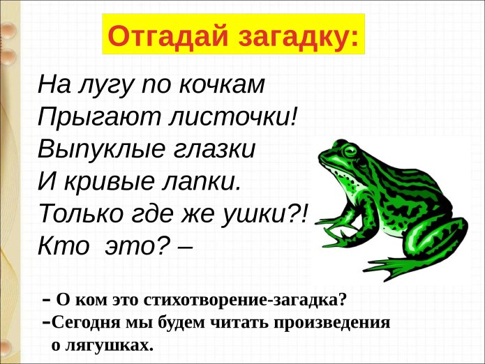 Лягушка презентация для детей