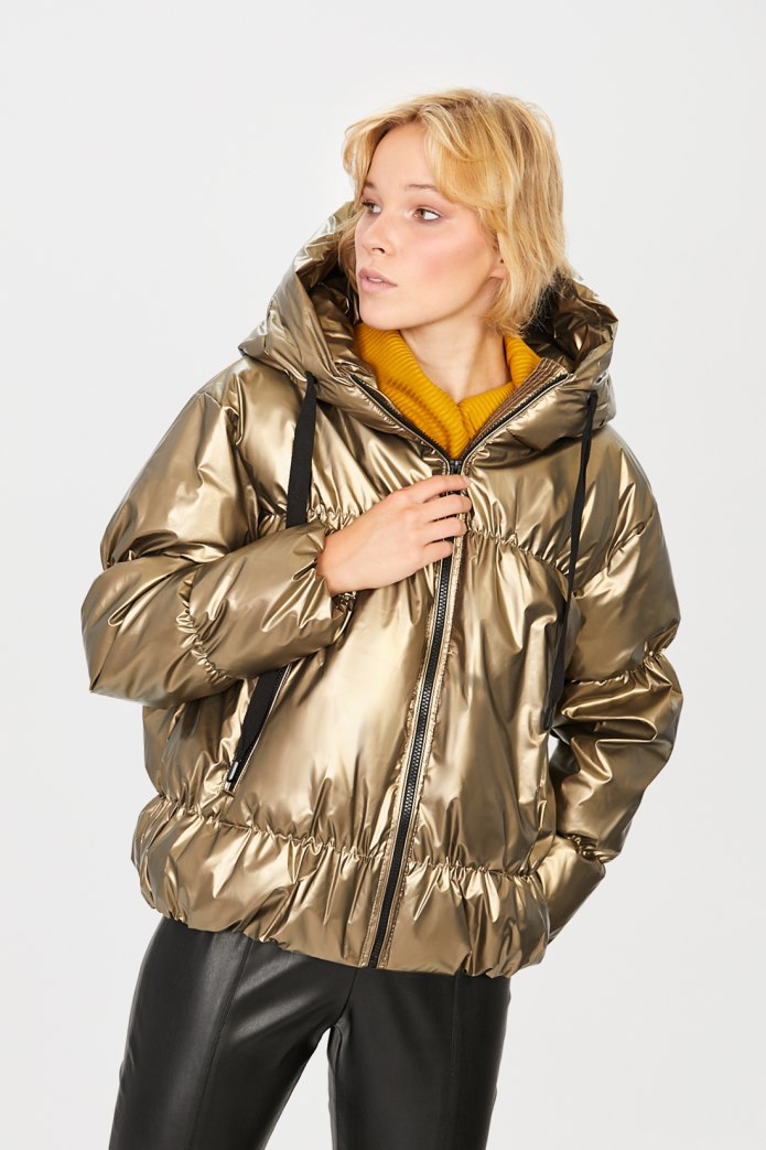 Куртка boohoo металлик золото