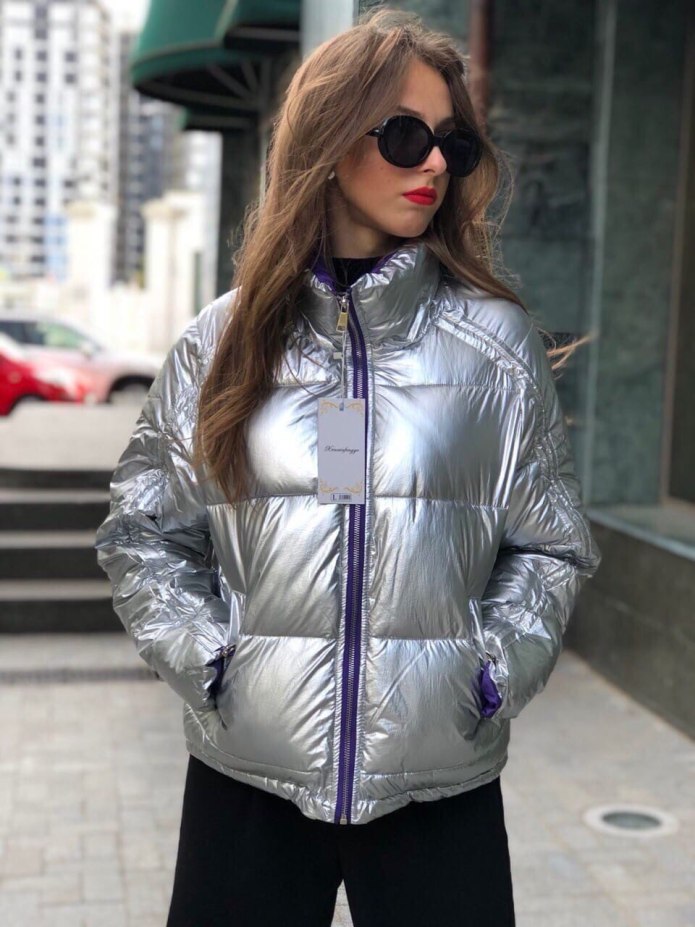 Парка серебряного цвета Monki