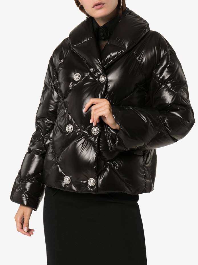 Balmain пуховик черный