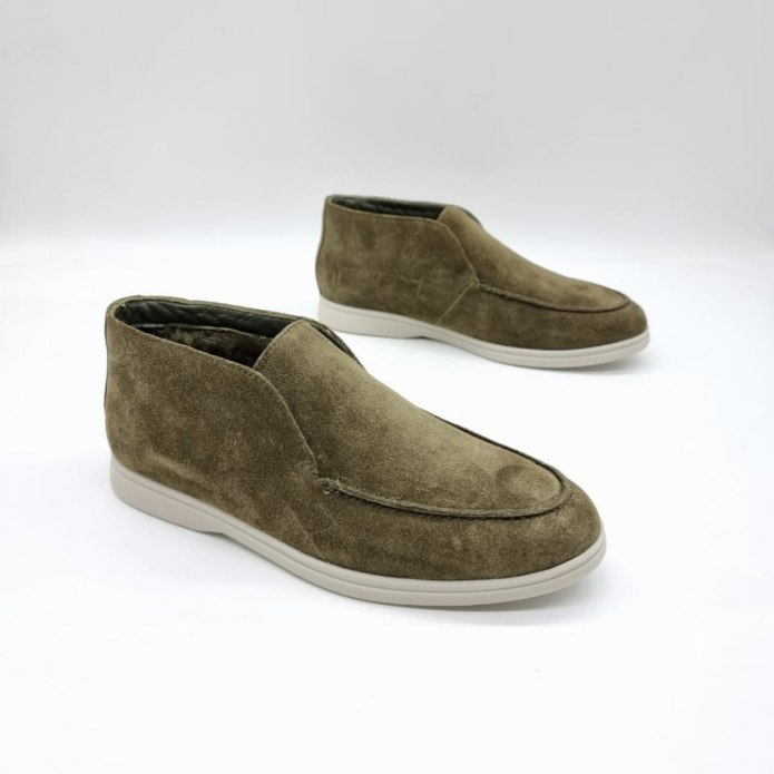 Loro Piana замшевые ботинки open walk