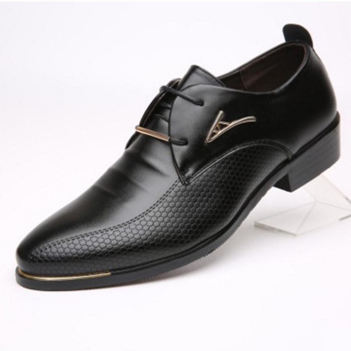Plus Size 38-48 Mens Dress Shoes Split Leather Formal Shoes men Black Blue Brown Wedding Loafers Moccasin Derby men Casual Shoes