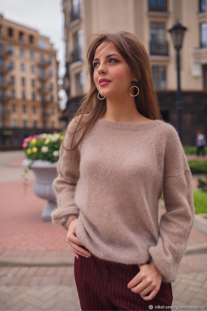 Сабрина мохеровый пуловер