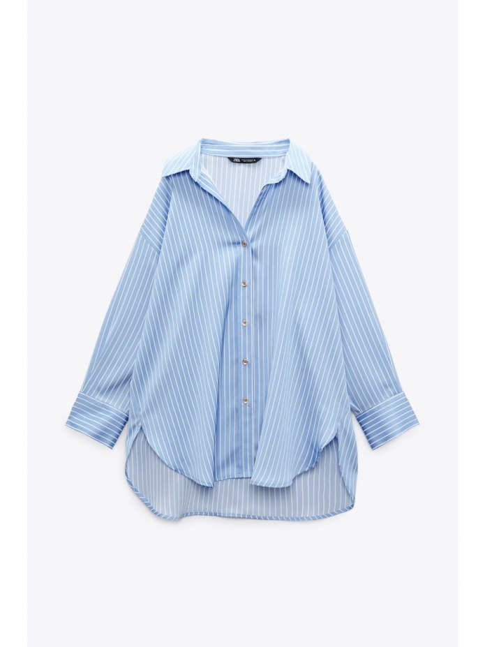 Синяя рубашка Зара