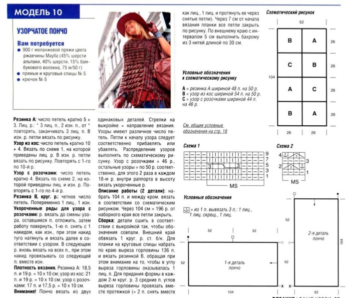 Шапка Vogue Knitting схемы
