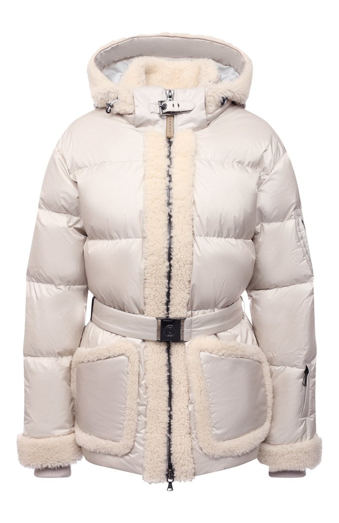 Bogner пуховик женский длинный белый