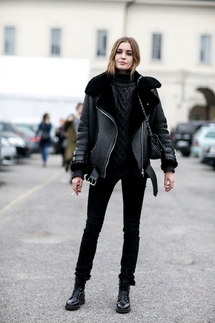 Кожаная косуха Zara женская
