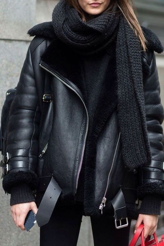 Кожаные брюки Street Style 2020