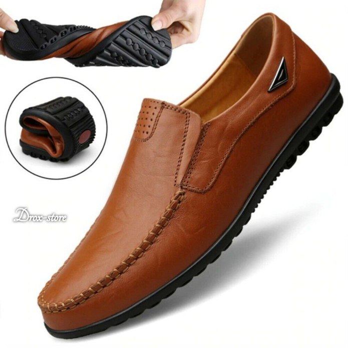 Men Casual Shoes Luxury brand 2022 Leather Mens Loafers Moccasins Breathable Slip on Black Driving Shoes Plus Size 37-46