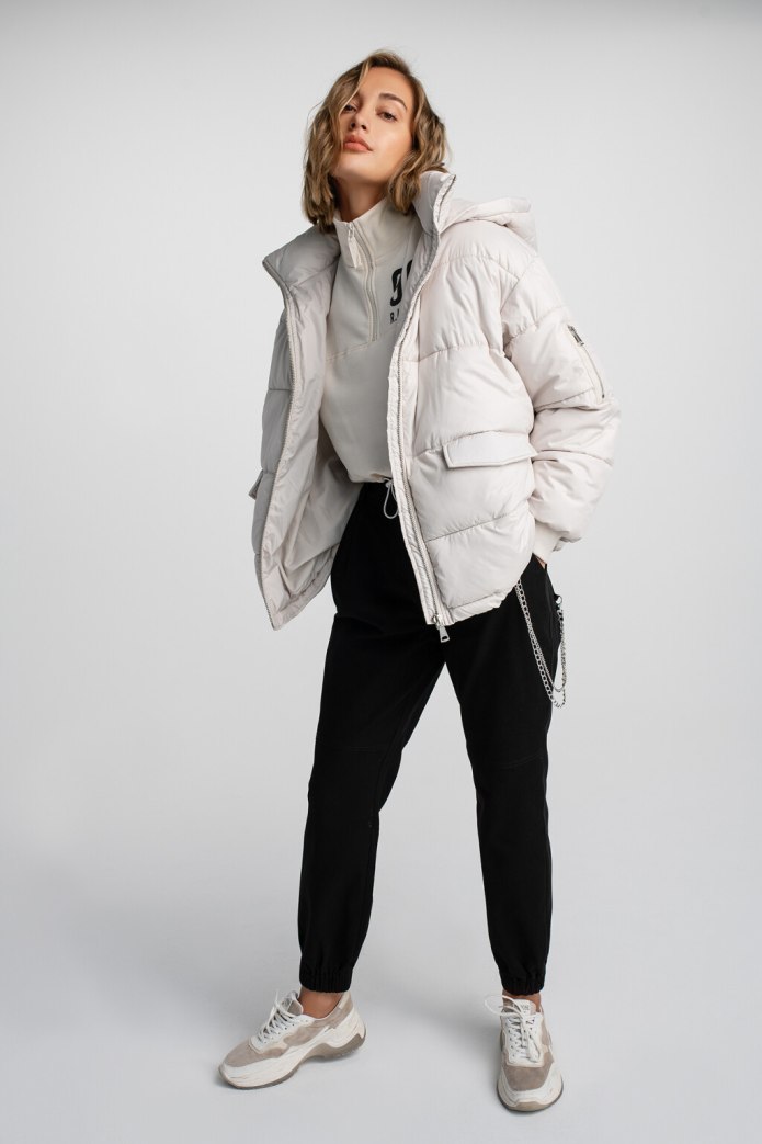 Oversized Puffer Jacket Zara женская