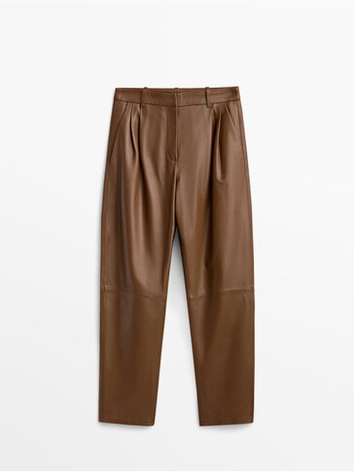 Брюки палаццо в рубчик