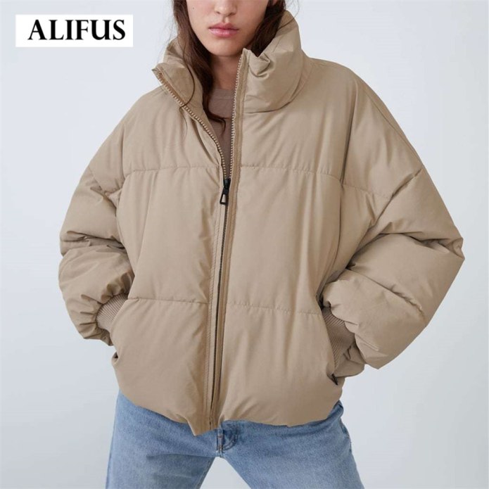 Oversized Puffer Jacket Zara женская
