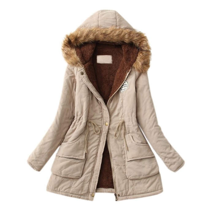 Alaska true Genuine Garments Leisure Life женская зимняя длинное пальто с капюшоном