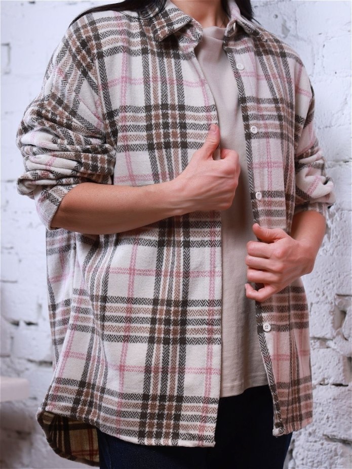 Qianzhidu рубашка в клетку