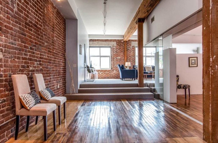 Loft Interior Design кирпич