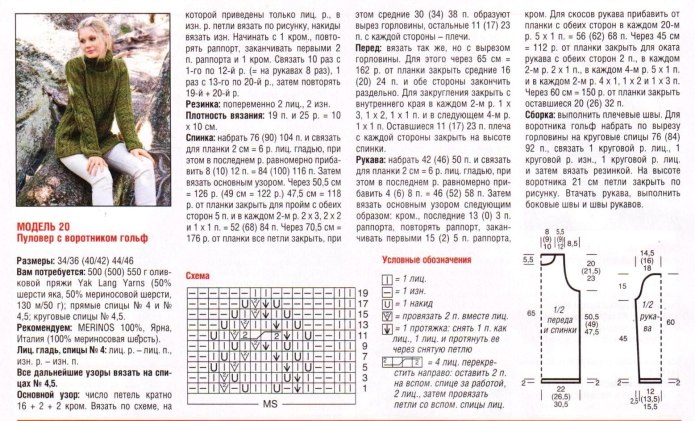 Вязание спицами женский свитер схема и описание