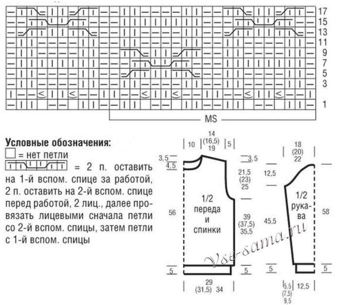 Свитер мужской с воротником гольф схема