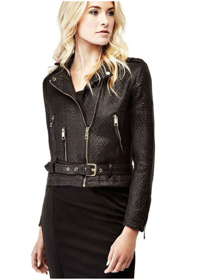 Кожаная косуха guess женская