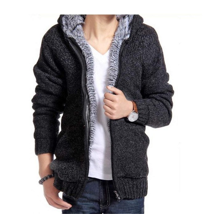Кофта с мехом мужская Sherpa