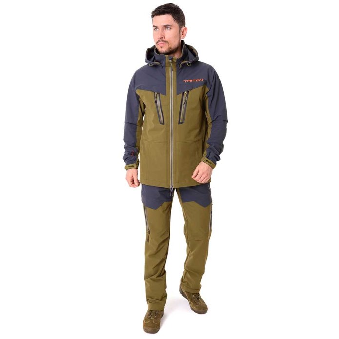 Летний костюм "Craft Duo" (Softshell Apex, хаки, серый) Triton
