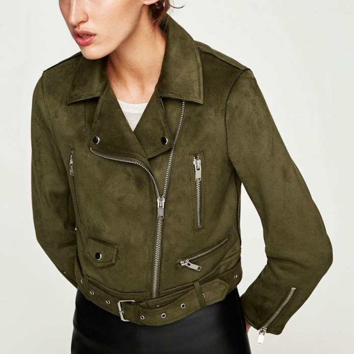 Зеленая косуха Bershka