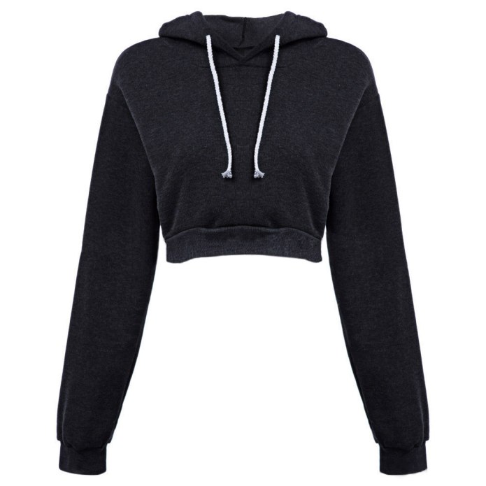 Кофта женская Pull Bear mrs24 черная с капюшоном с молнией укороченная
