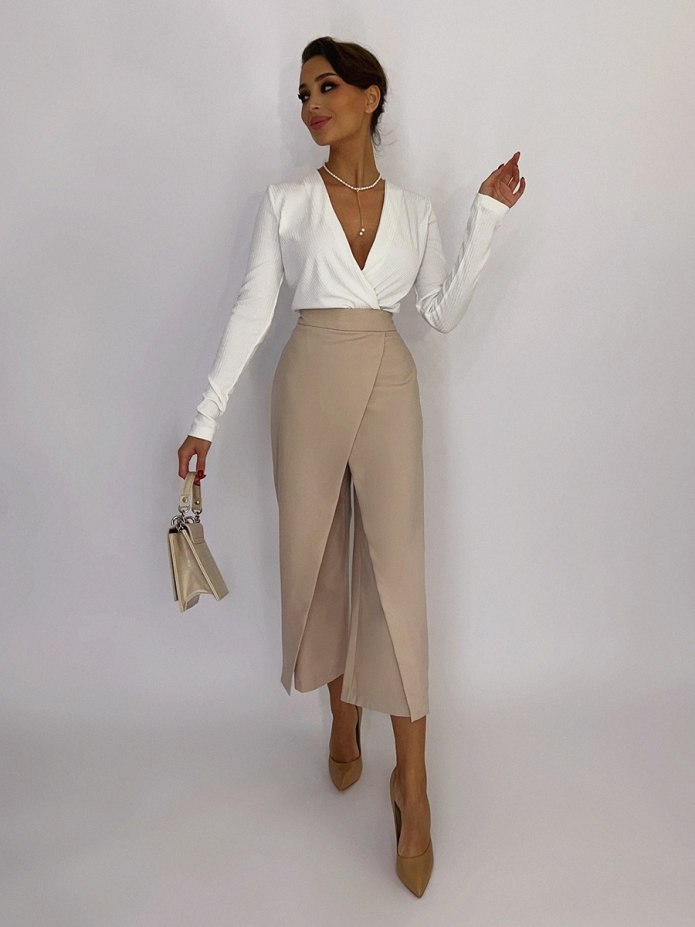 Zara брюки плиссе кюлоты