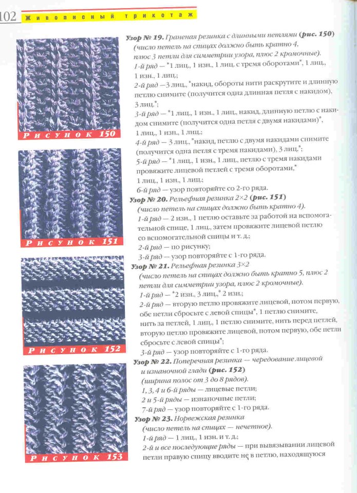 Польская резинка на круговых спицах